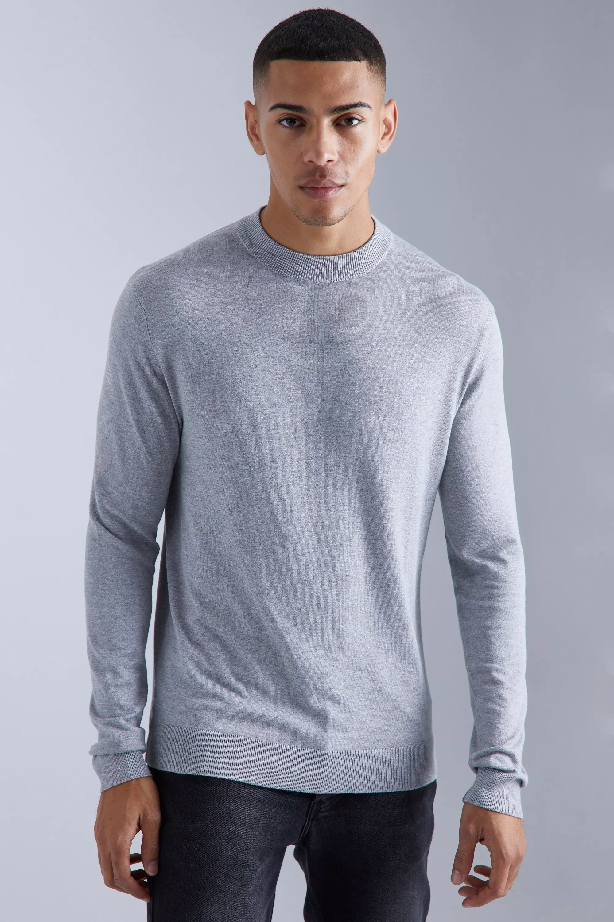 White muscle fit outlet jumper